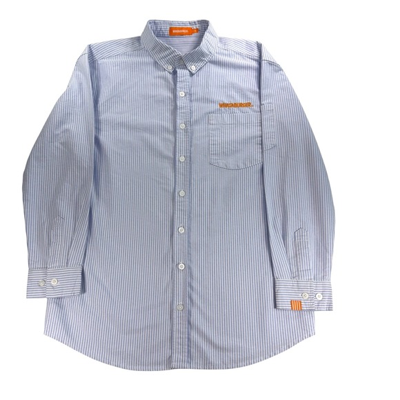 Whataburger Other - Whataburger Manager Seersucker Shirt Mens Small Blue White Pinstripe Button Down